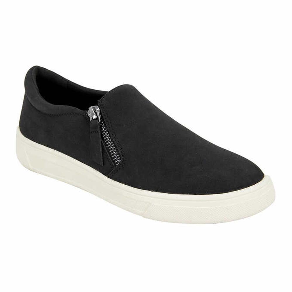Kensie Soren Women’s Slip On Sneaker Size 6.5 Black Platform Casual Comfort Shoe